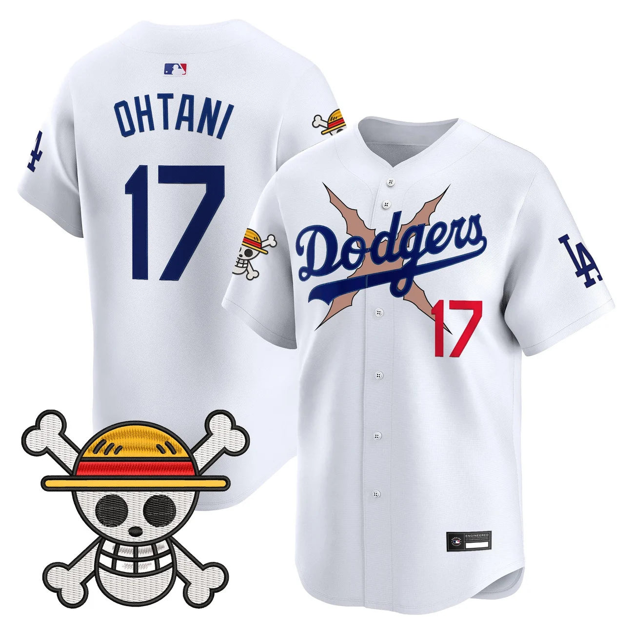 Men's Los Angeles Dodgers x One Piece Vapor Premier Limited Jersey - Stitched
