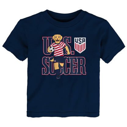 USMNT Outerstuff Toddler Free Kick Mascot T-Shirt - Navy