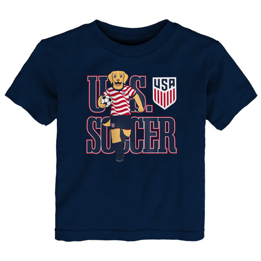 USMNT Outerstuff Toddler Free Kick Mascot T-Shirt - Navy