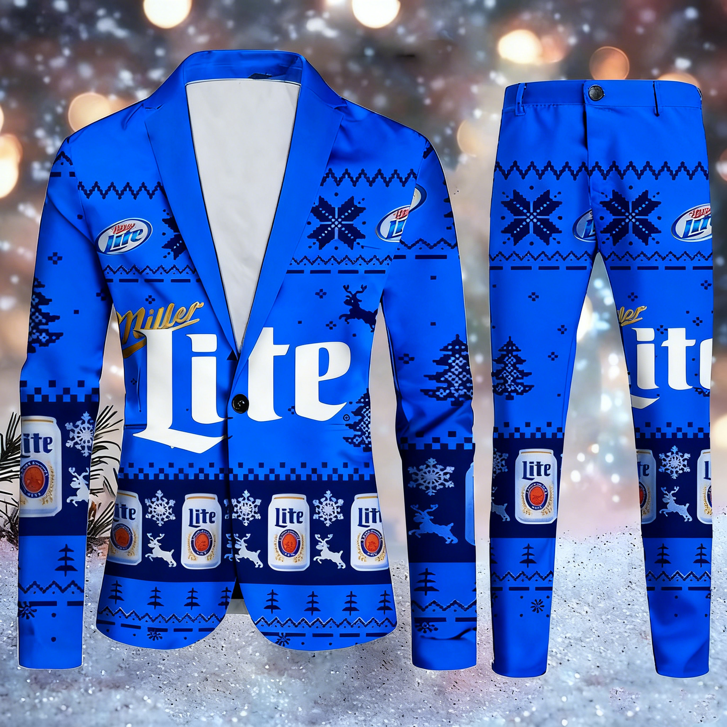 Topprinttees®Men Christmas Jacket & Pants Suit 95a6