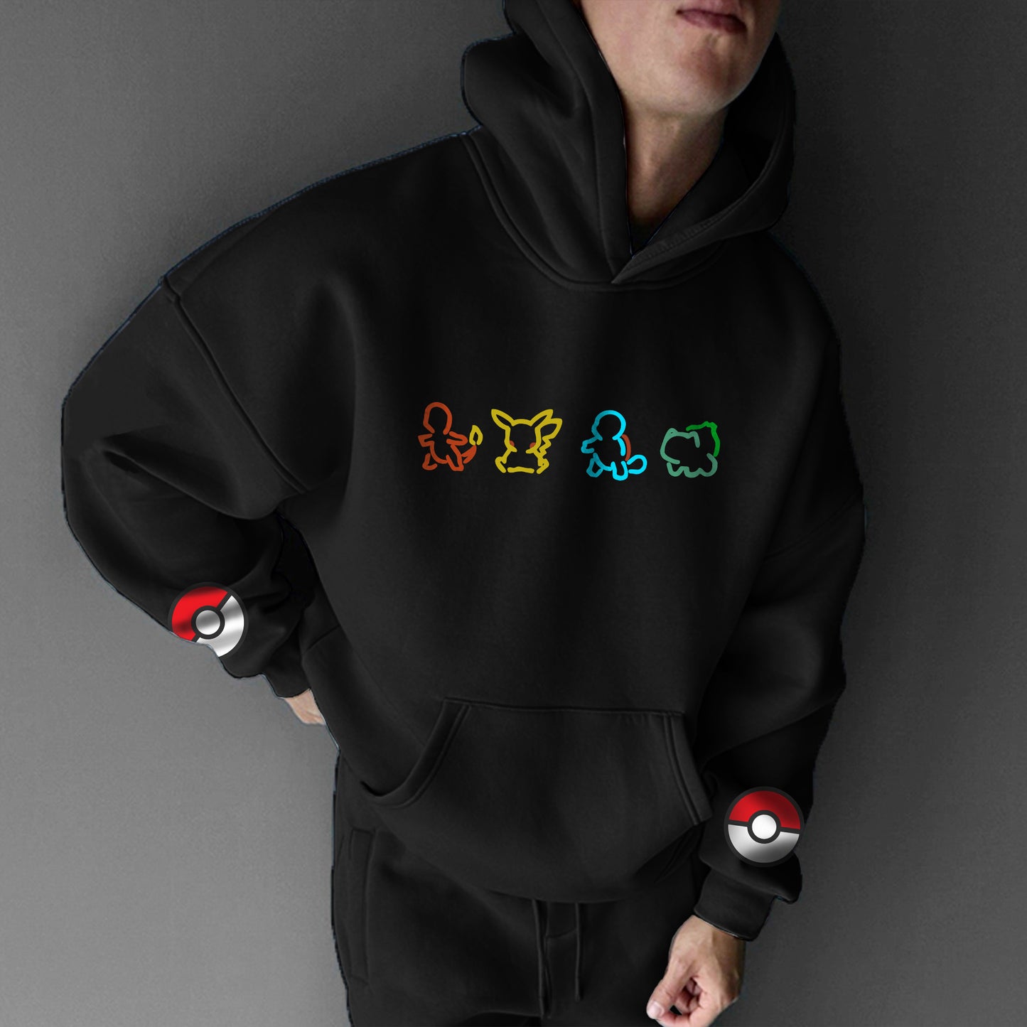 Pokémon Unisex Anime Graphic Streetwear Vintage Hoodie