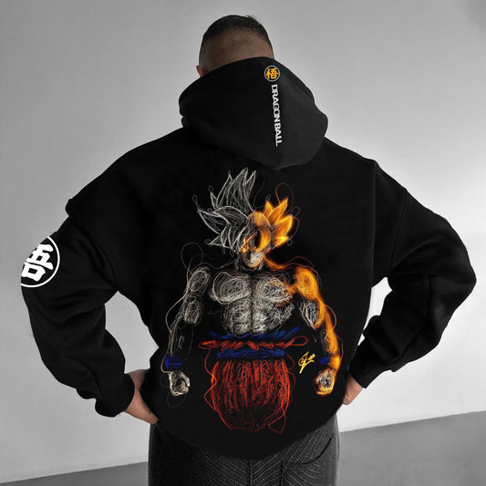 Unisex Anime Print  Casual Oversized Hoodie