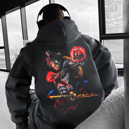 Unisex  Anime Print  Casual Oversized Hoodie