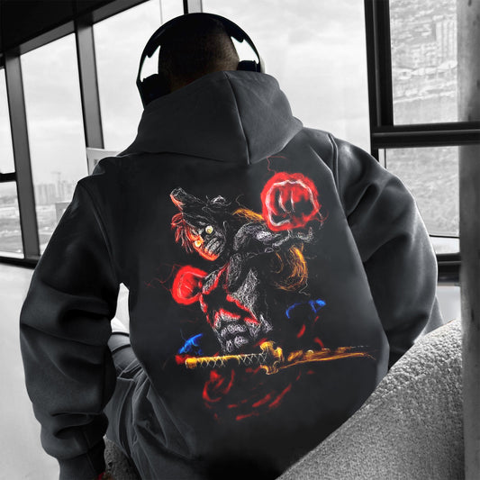 Unisex  Anime Print  Casual Oversized Hoodie