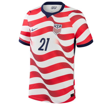 Timothy Weah USMNT 2026 Home Match Jersey - White