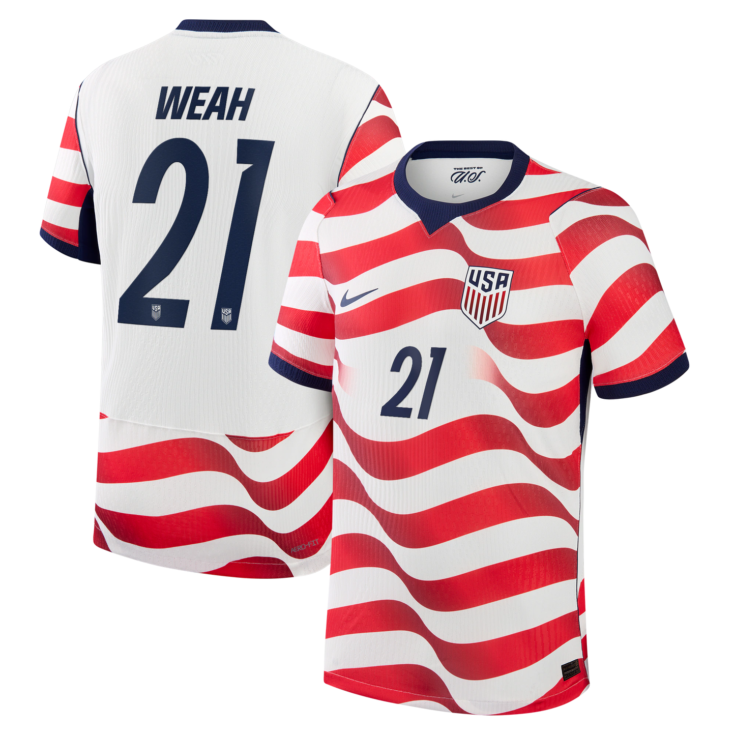 Timothy Weah USMNT 2026 Home Match Jersey - White