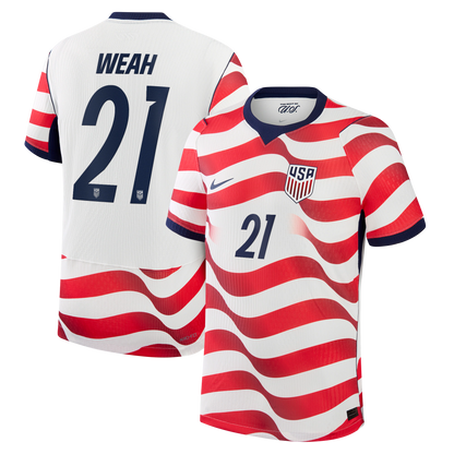 Timothy Weah USMNT 2026 Home Match Jersey - White