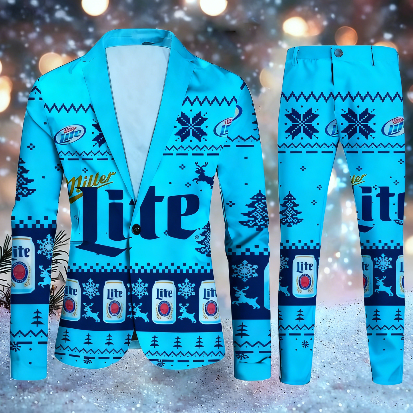 Topprinttees®Men Christmas Jacket & Pants Suit 95a6