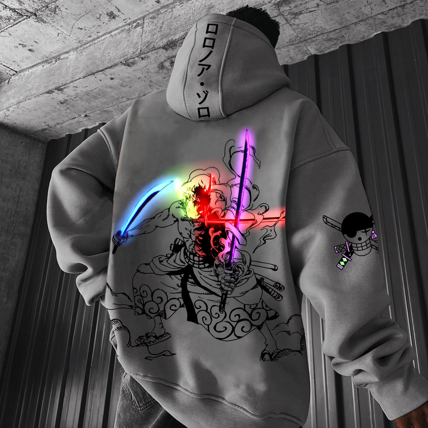 Unisex  Anime Print  Casual Oversized Hoodie