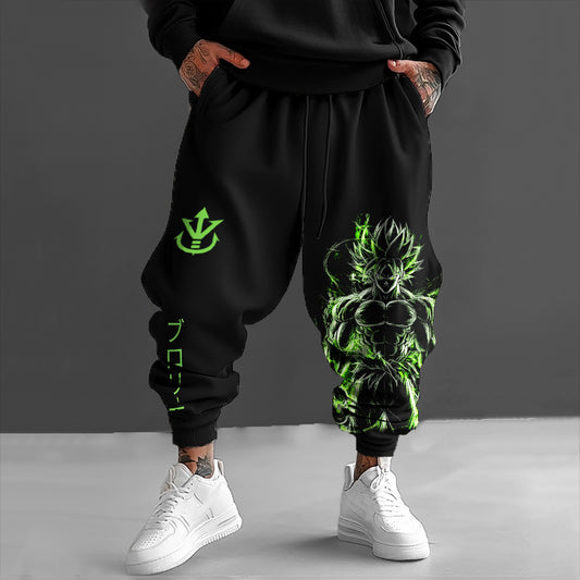 Unisex Oversized Anime Printed Casual Loose Harem Pants