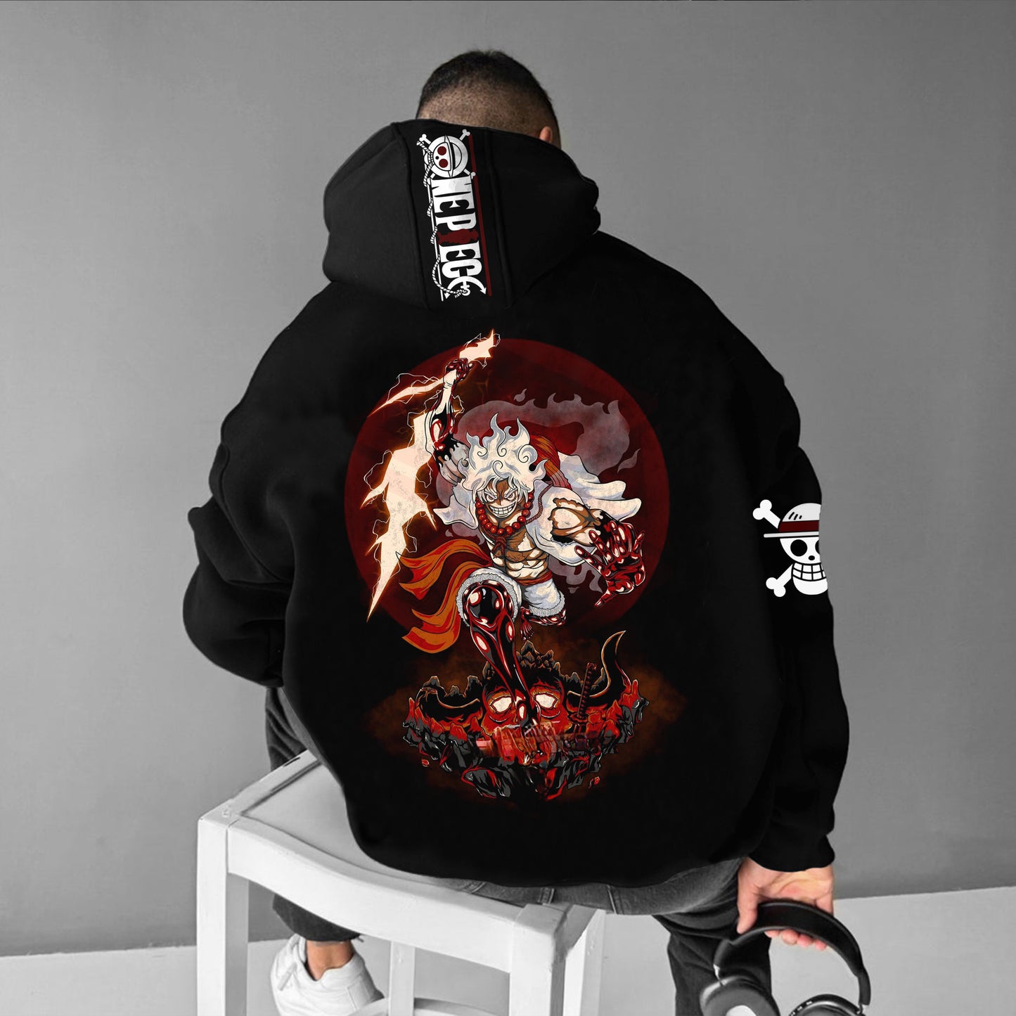 Unisex  Anime Print  Casual Oversized Hoodie