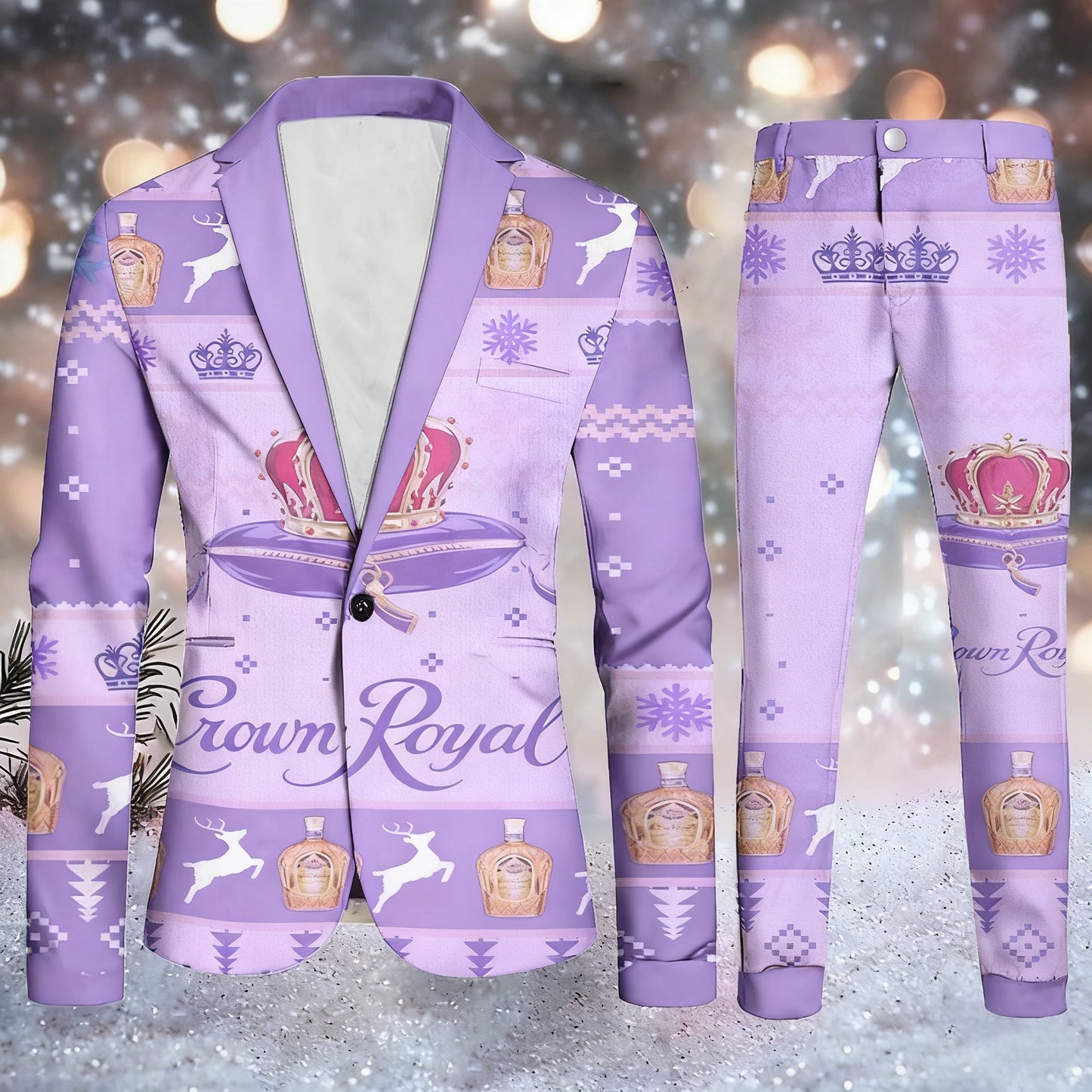 Topprinttees®Men Christmas Jacket & Pants Suit d347