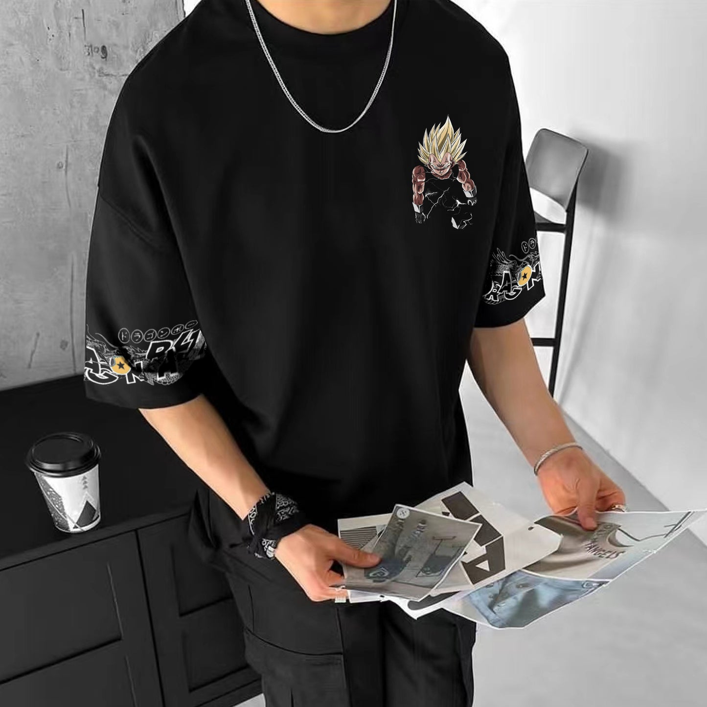Unisex Anime Inspired Graphic Streetwear  T-shirt