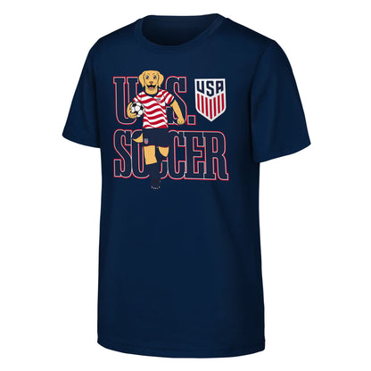 USMNT Outerstuff Youth Free Kick Mascot T-Shirt - Navy