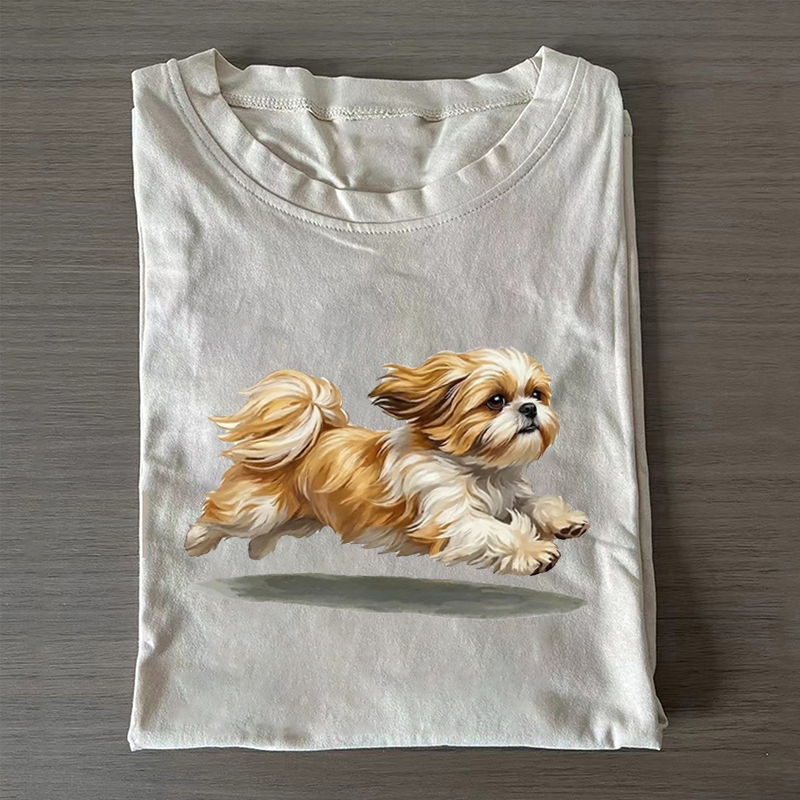 Cute Running Dog T-shirt