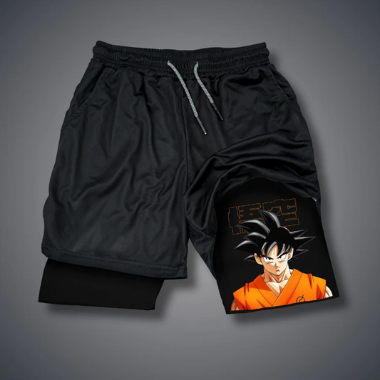Casual   Anime Goku Printed Gym Shorts