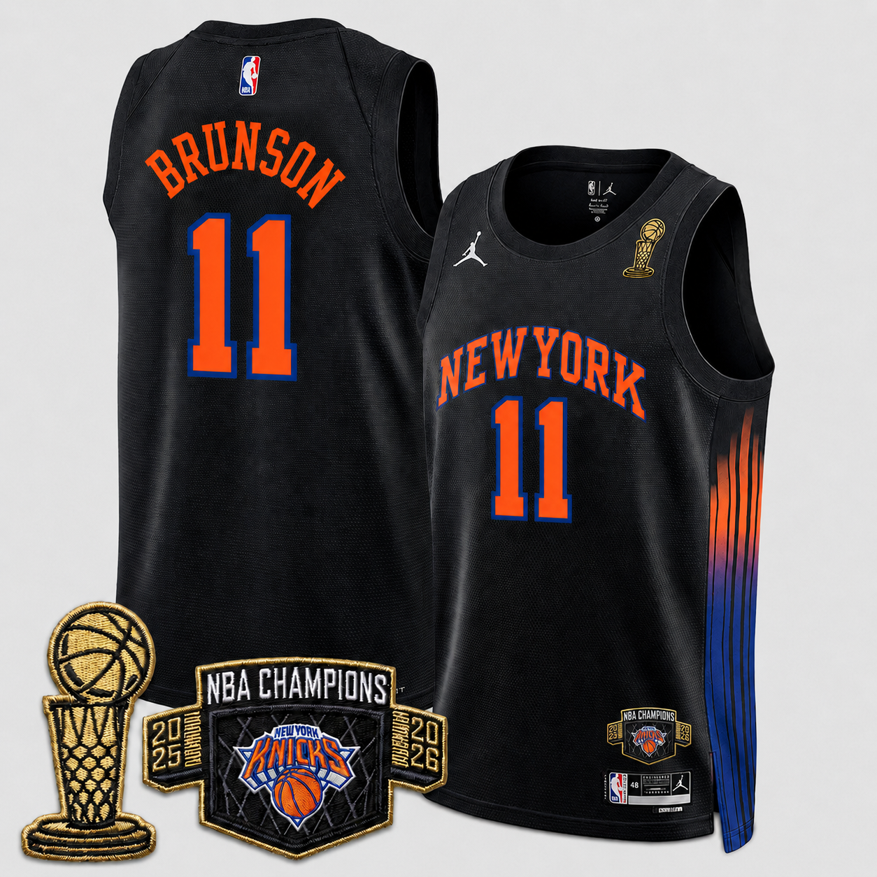 Men's New York Knicks 2026 Champions Patch Swingman Jersey - All Stitched