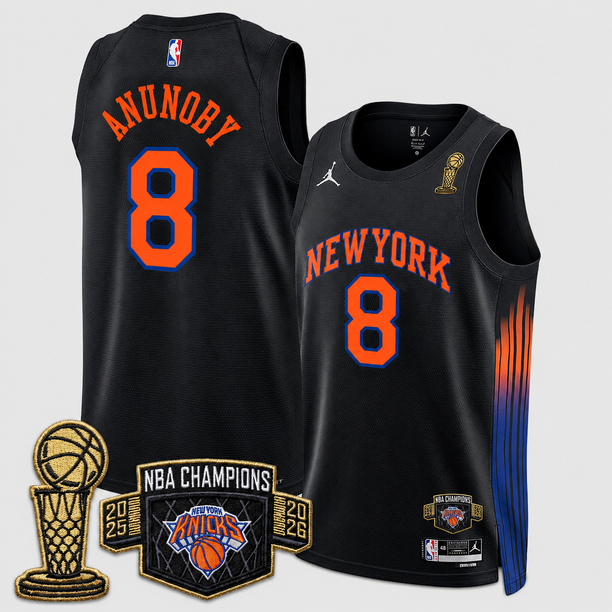 Men's New York Knicks 2026 Champions Patch Swingman Jersey - All Stitched