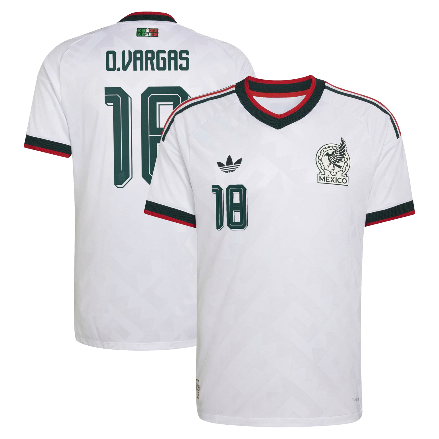 Obed Vargas Mexico National Team 2026  Away On-Field Jersey - White