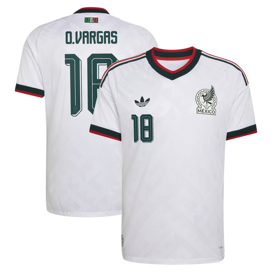Obed Vargas Mexico National Team 2026  Away On-Field Jersey - White