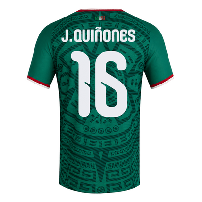 Julián Quiñones Mexico National Team 2026  Home On-Field Jersey - Green