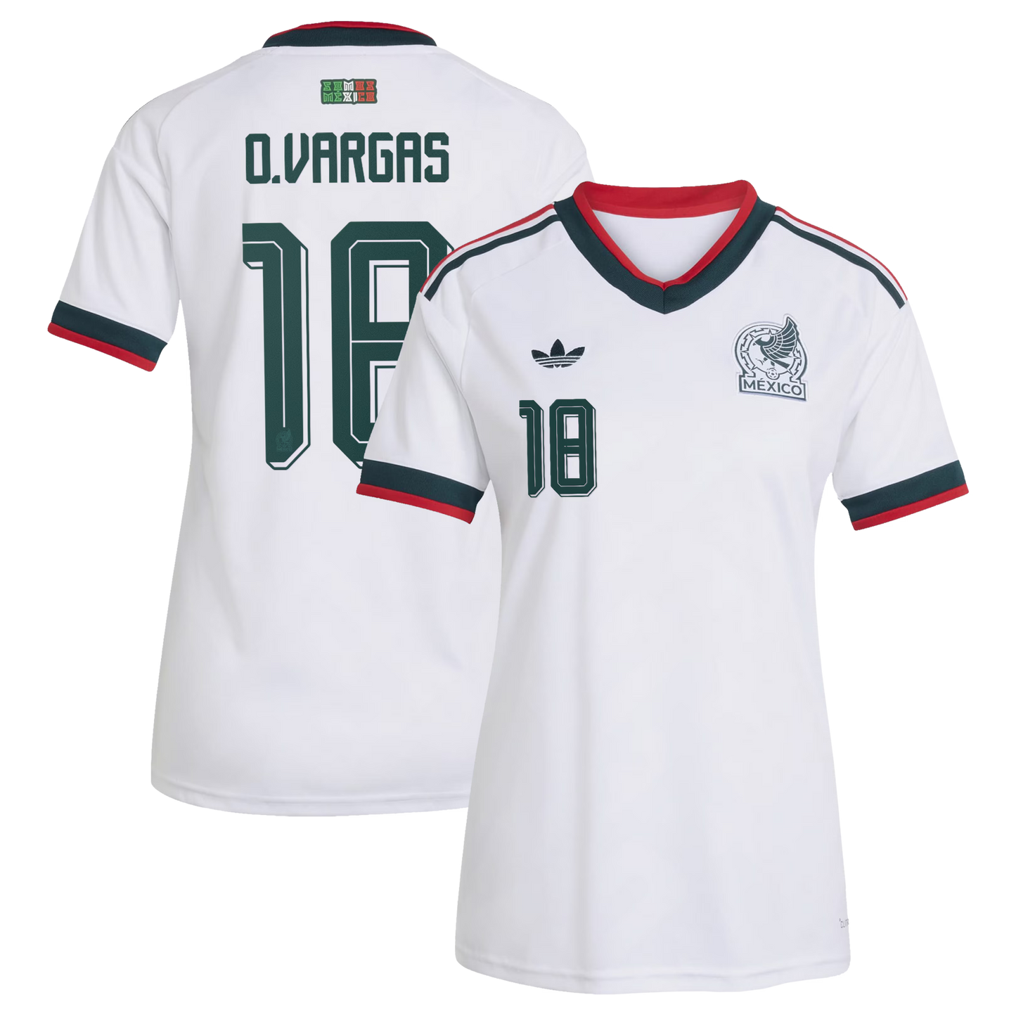 Obed Vargas Mexico National Team Women's 2026 Away Replica Jersey- White