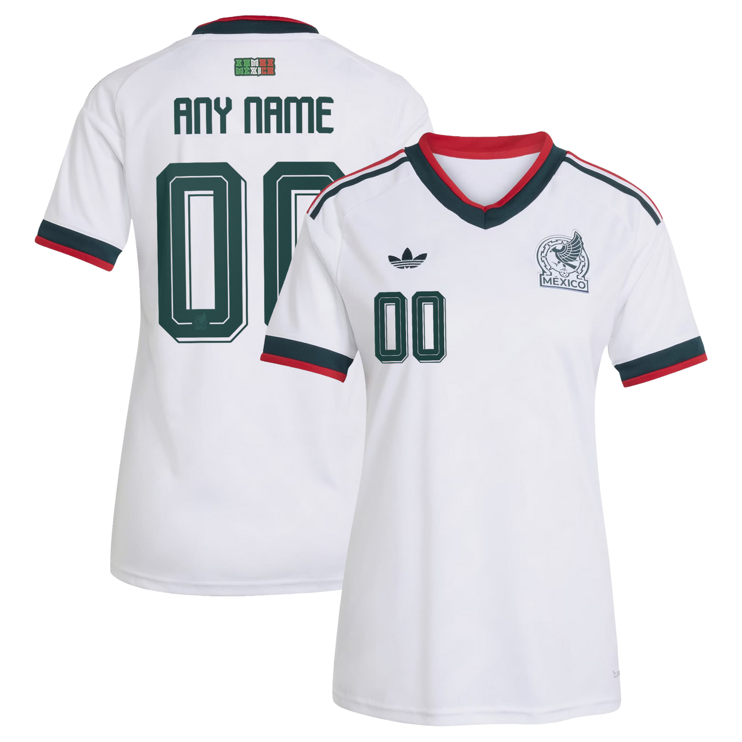 Mexico National Team Women's 2026 Away Replica Custom Jersey - White
