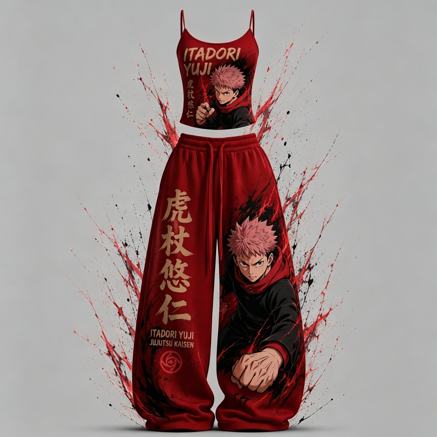 Jujutsu Kaisen Top&Elasticated Trousers Two-Piece Set