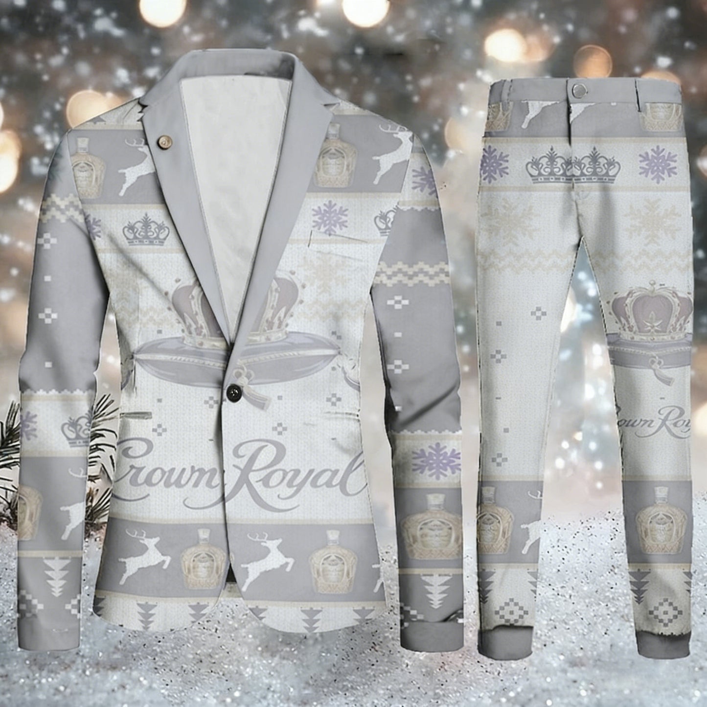 Topprinttees®Men Christmas Jacket & Pants Suit d347