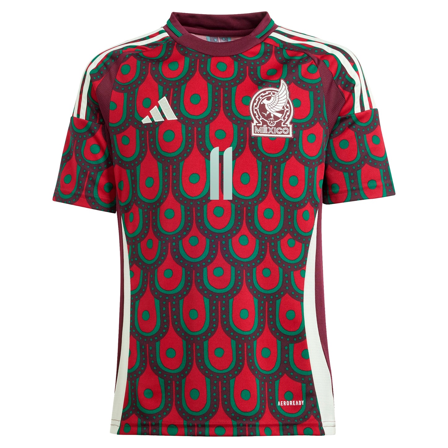 Santiago Giménez Mexico National Team Youth 2024 Home Replica Player Jersey - Burgundy