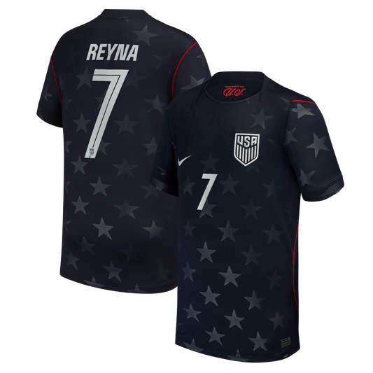 Giovanni Reyna USMNT Youth 2026 Away Stadium Replica Jersey - Blue