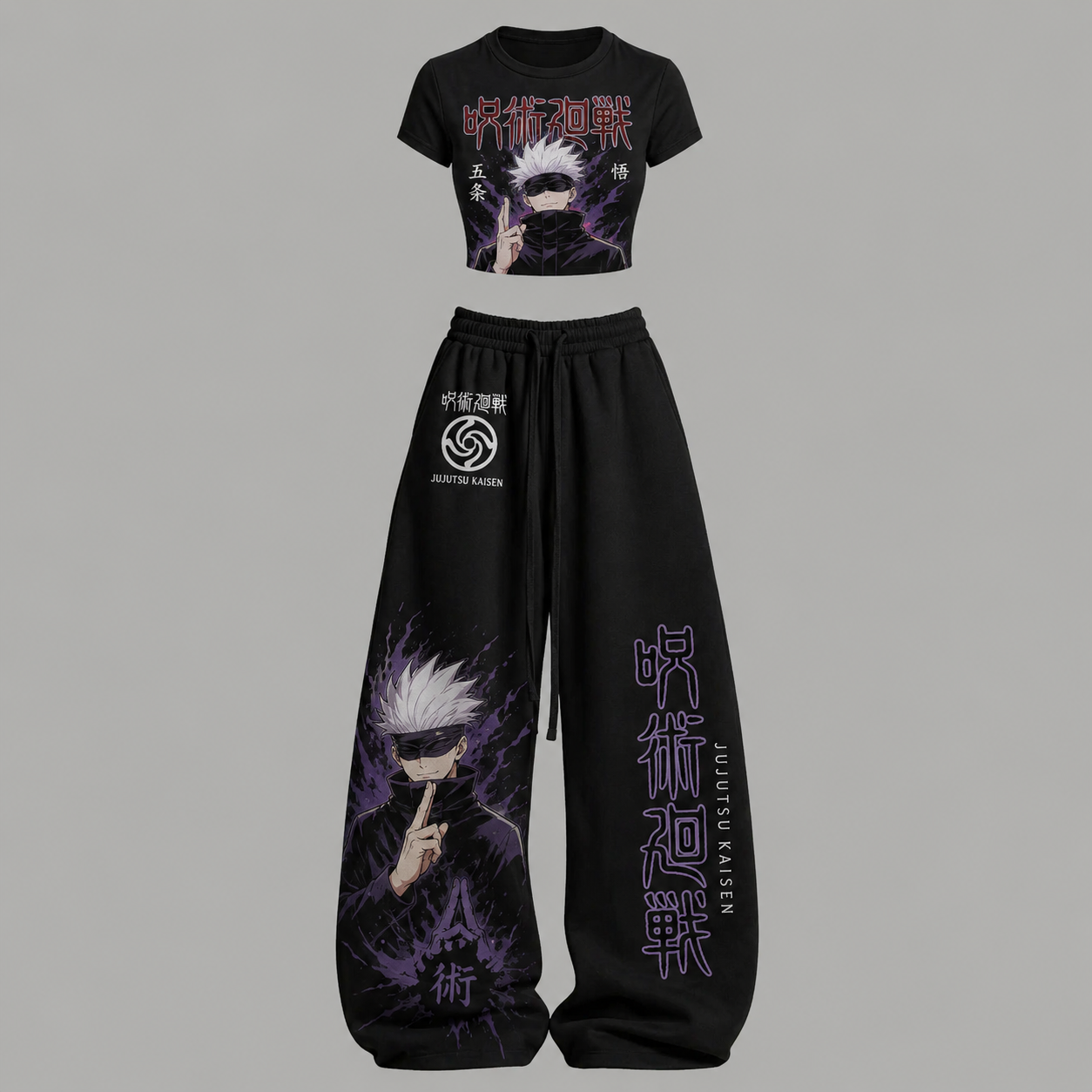 Jujutsu Kaisen Top&Elasticated Trousers Two-Piece Set
