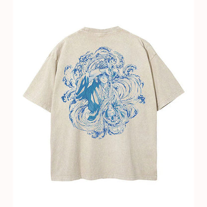 Vintage Washed Tee丨Demon Slayer