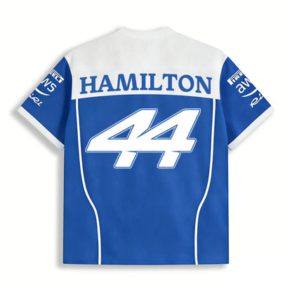 Lewis Hamilton 44 Ferrari F1 Monza Limited Edition Blue Mesh Jersey