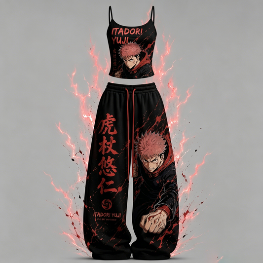 Jujutsu Kaisen Top&Elasticated Trousers Two-Piece Set