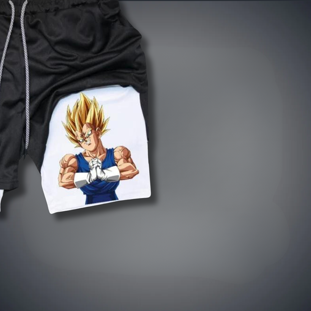 Sports Fitness   Anime Print Shorts