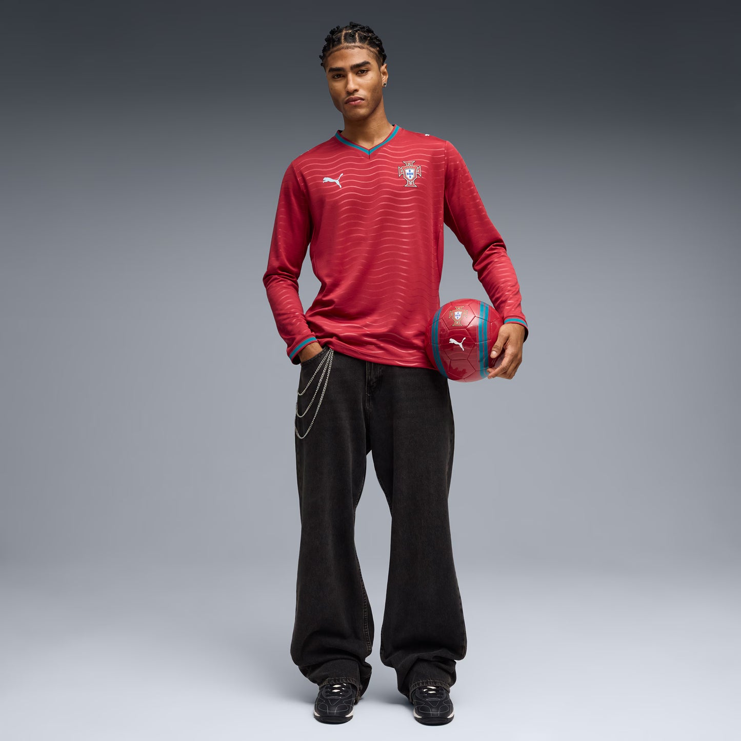 Portugal National Team 2026 Home Replica Long Sleeve Jersey - Red