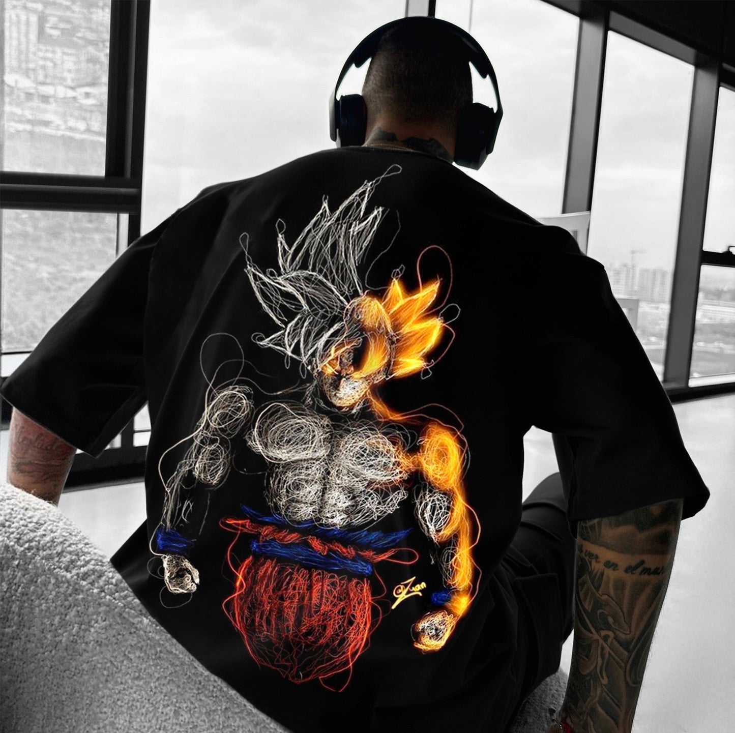 Unisex Anime Inspired Graphic Streetwear  T-shirt