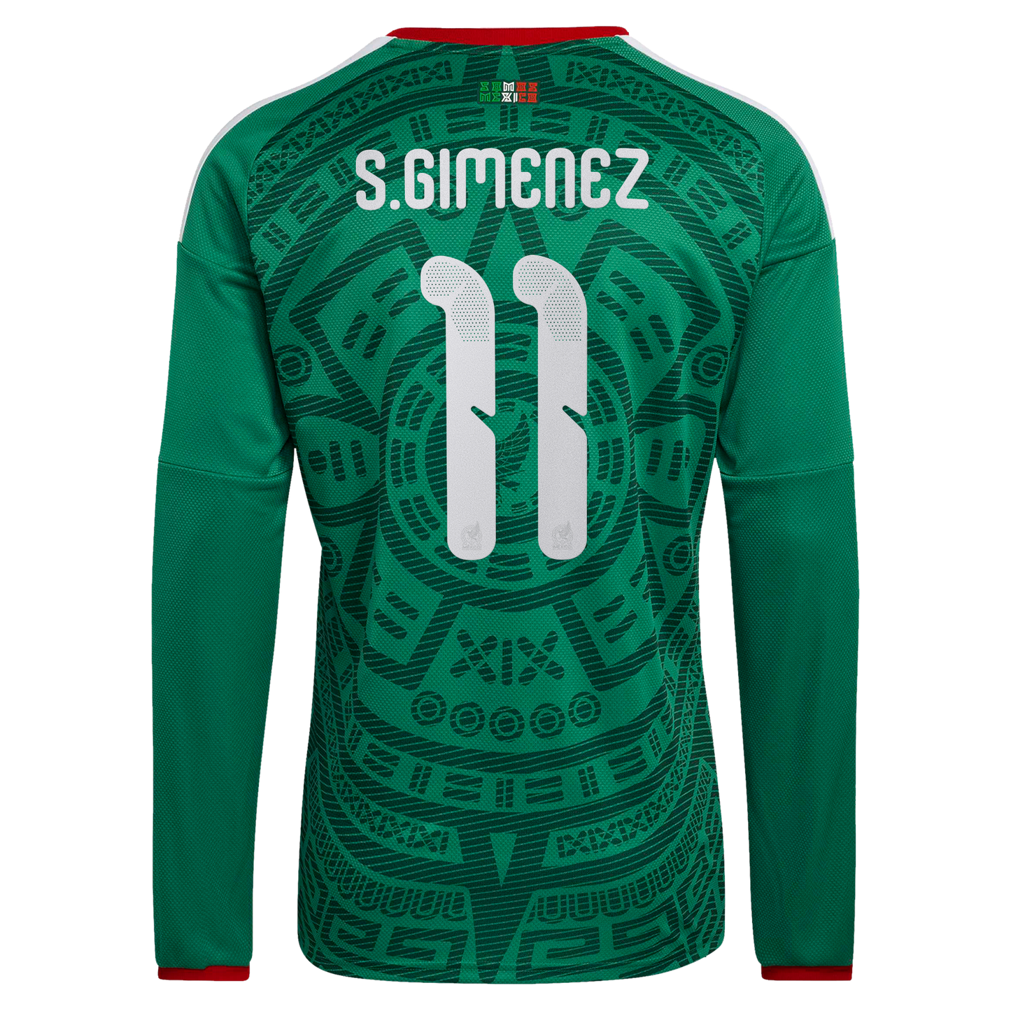 Santiago Gimenez Mexico National Team 2026  Home Replica Long Sleeve Jersey - Green