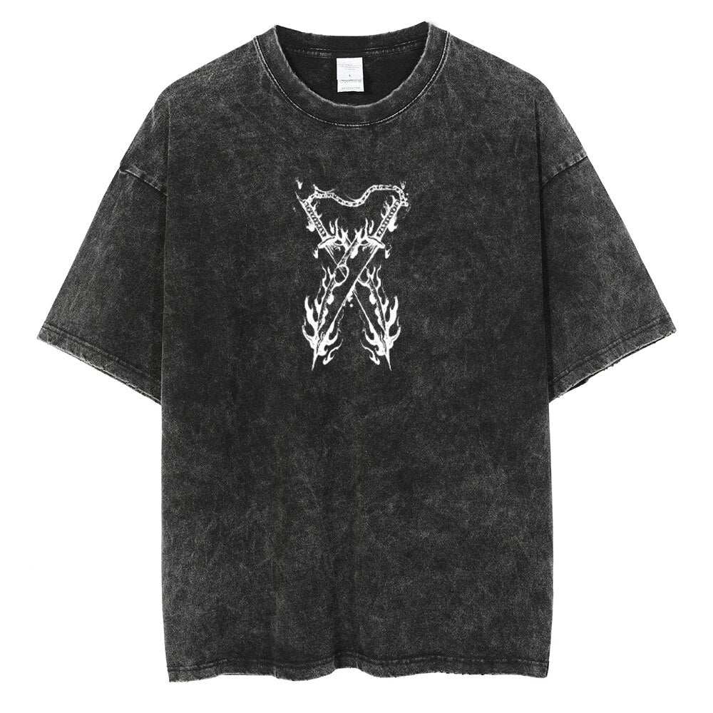 Vintage Washed Tee丨Demon Slayer
