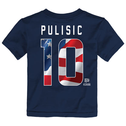 Christian Pulisic USMNT Outerstuff Toddler Flag Name & Number T-Shirt - Navy