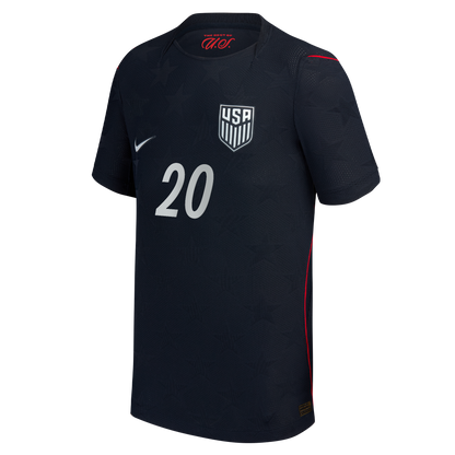 Folarin Balogun USMNT Youth 2026 Away Match Jersey - Blue