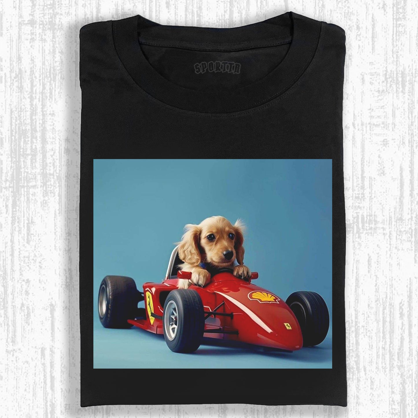 F1 Puppy Racer | Retro Fun Print Tee/Sweatshirt/Hoodie