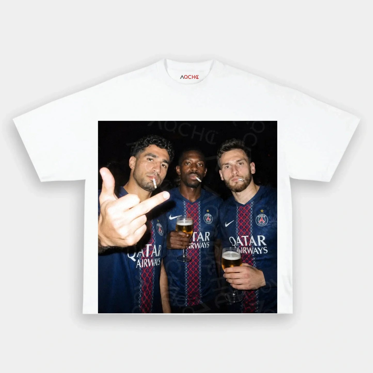 Achraf Hakimi&Ousmane Dembélé&Khvicha Kvaratskhelia 2026 Tee 1