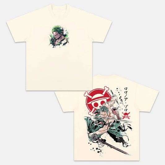 RORONOA ZORO UNISEX ANIME INSPIRED VINTAGE OVERSIZED TEE丨ONE PIECE