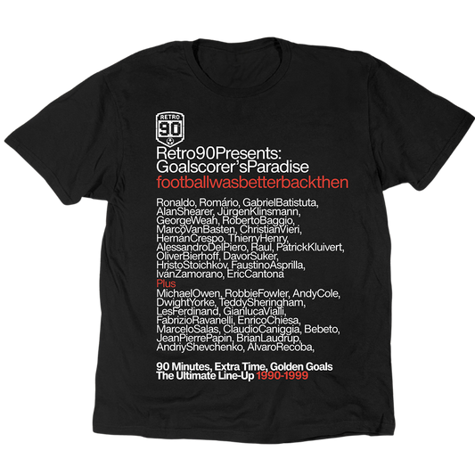 Retro90 Presents Goalscorers Paradise T-Shirt