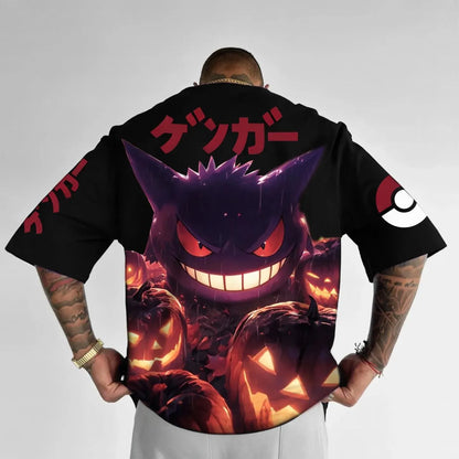 Pokémon Unisex Anime Halloween Gengar T-shirt