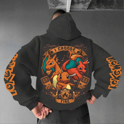 Pokémon Unisex Anime Graphic Streetwear Vintage Hoodie
