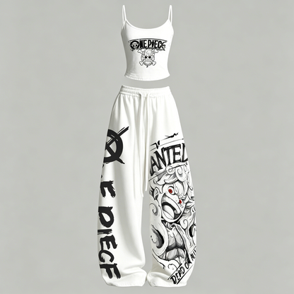 One Piece Top & Elasticated Trousers Two-Piece Set