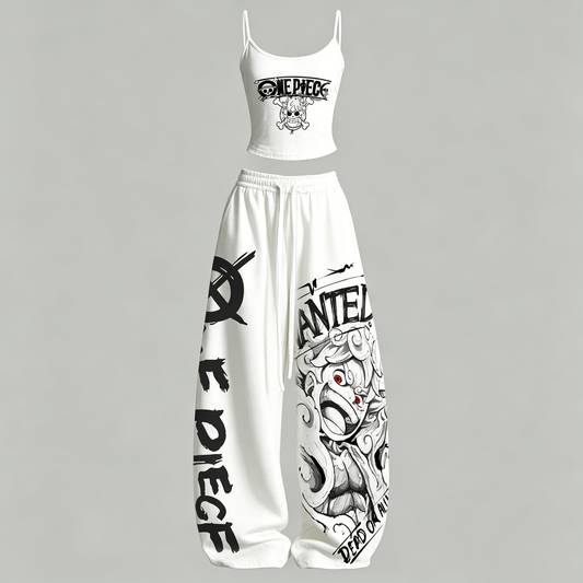 One Piece Top & Elasticated Trousers Two-Piece Set